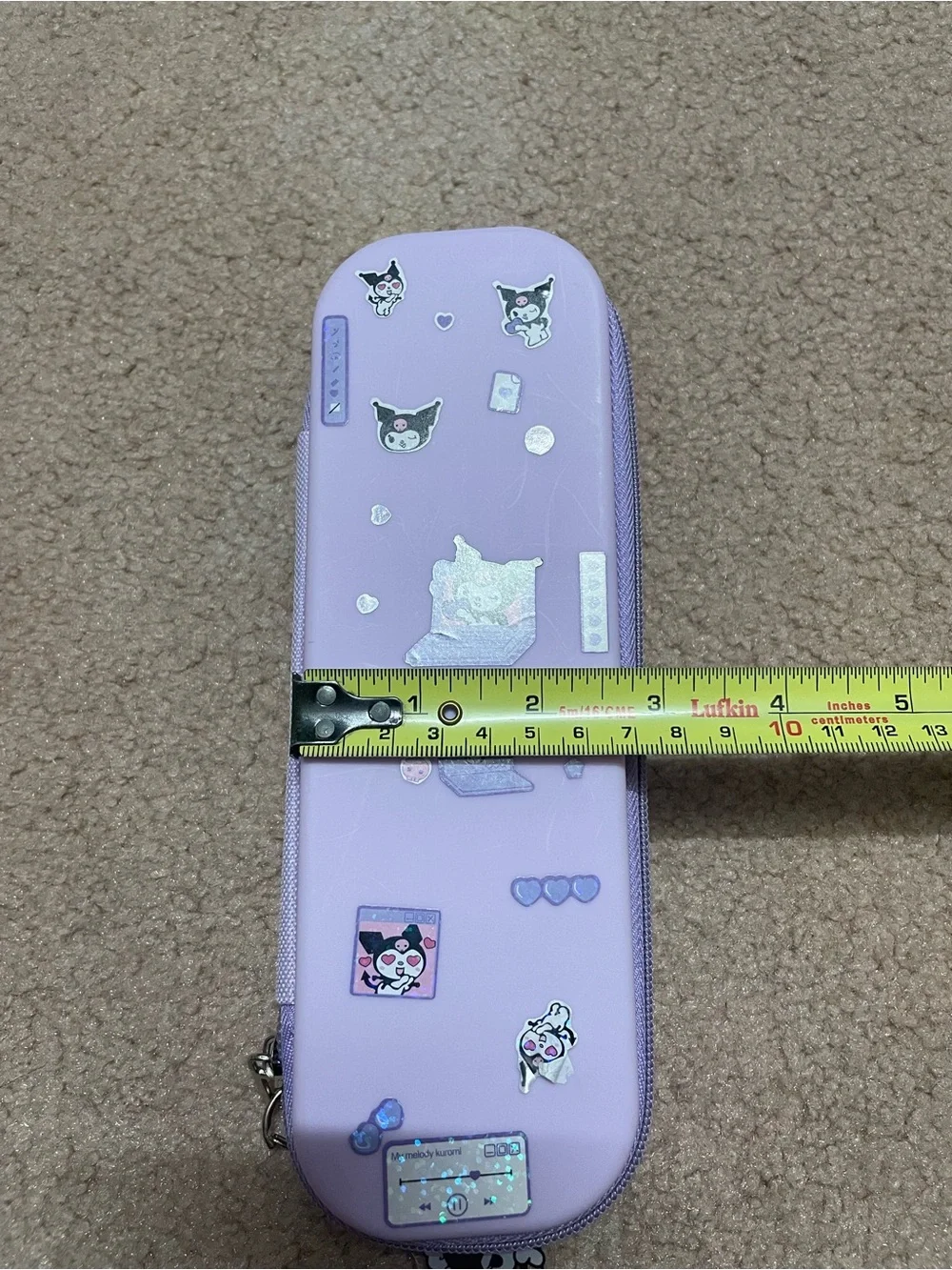 Lavender Hard Shell Pencil Case with Zipper - Unbranded